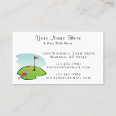 Carte De Visite Humorous Golf Player Business Card (Dos)