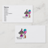 Carte De Visite Humour alternatif d'anniversaire (Devant / Derrière)