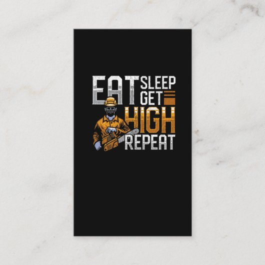 Carte De Visite Humour d'arboriste de la forêt (Devant)