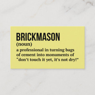 Carte De Visite Humour de définition du générateur de briques