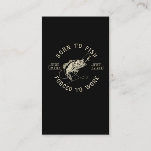 Carte De Visite Humour de pêche rétro Sarcastic (Devant)