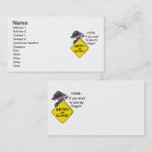 Carte De Visite Humour de rage de route (Devant / Derrière)