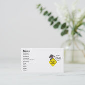 Carte De Visite Humour de rage de route (Debout devant)