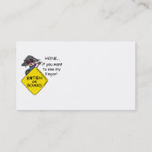 Carte De Visite Humour de rage de route (Dos)