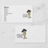 Carte De Visite Humour de stupidité (Devant / Derrière)