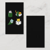 Carte De Visite Humour drôle orienté de chat de chat d'amoureux (Devant / Derrière)