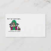 Carte De Visite Humour heure du coucher (Dos)