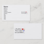 Carte De Visite Humour pacifiste mixed martial art (Devant / Derrière)