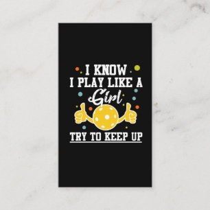 Carte De Visite Humour sportif féminin de basket-ball