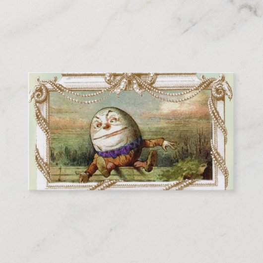 Carte De Visite Humpty Dumpty et Alice (Devant)