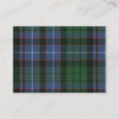 Carte De Visite Hunter Tartan & Badge (Dos)