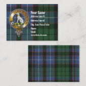 Carte De Visite Hunter Tartan & Badge (Devant / Derrière)