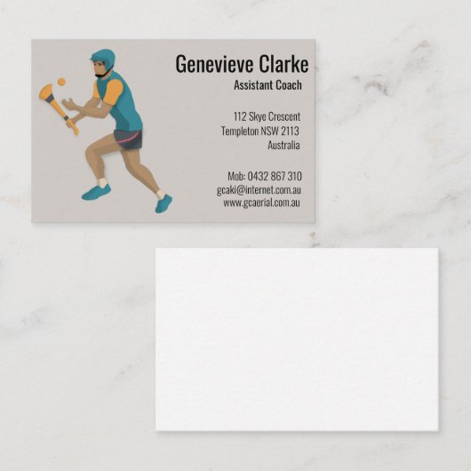 Carte De Visite Hurler (Devant / Derrière)