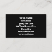 Carte De Visite Huzzah ! {Typographie médiévale} (Dos)