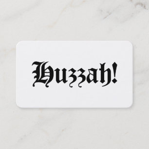 Carte De Visite Huzzah ! {Typographie médiévale}