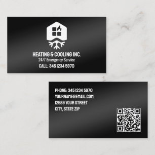 Carte De Visite 🌡️ HVAC Chauffage et refroidissement QR