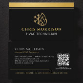 Carte De Visite HVAC Company Technician QR Code