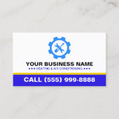 Carte De Visite HVAC Heating Air Conditioning | Professional HVAC (Devant)