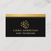 Carte De Visite HVAC Heating Cooling AC Heat Service Tech (Devant)