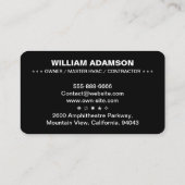 Carte De Visite HVAC Heating, Ventilation & Air Conditioning - Pro (Dos)