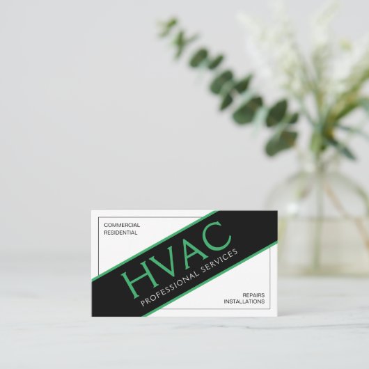 Carte de visite HVAC professionnel de refroidissem (Debout devant)