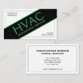 Carte de visite HVAC professionnel de refroidissem (Devant / Derrière)