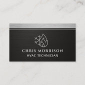 Carte De Visite HVAC QR Code Heating Cooling Specialist  (Devant)