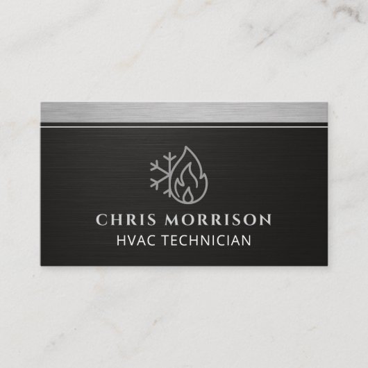 Carte De Visite HVAC QR Code Heating Cooling Specialist (Devant)