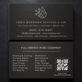 Carte De Visite HVAC Services Metallic QR Code