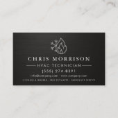 Carte De Visite HVAC Services QR Code Black (Devant)