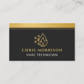 Carte De Visite HVAC Tech AC Heating Cooling Heat Service (Devant)