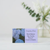 Carte De Visite Hydrangea Bleu Clair (Debout devant)