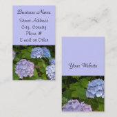 Carte De Visite Hydrangea Mauve Clair (Devant / Derrière)