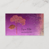 Carte De Visite Hydrangea Purple Or Métallal Floral (Devant)