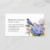 Carte De Visite Hydrangea violet se détachent avec charme (Dos)