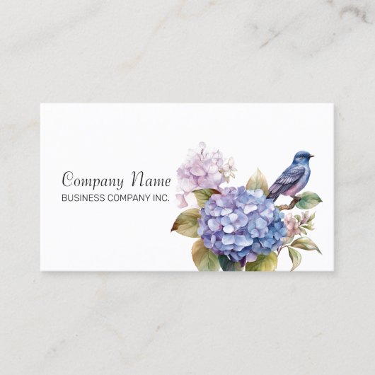 Carte De Visite Hydrangea violet se détachent avec charme (Devant)