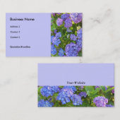 Carte De Visite Hydrangeas bleues et violettes (Devant / Derrière)