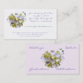 Carte De Visite Hydrangeas dans un Die Victorien Découpe Coeur Des (Devant / Derrière)