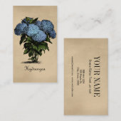 Carte De Visite Hydrangeas Vintage Botanique (Devant / Derrière)