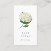 Carte De Visite Hydrangée blanche verticale (Devant)