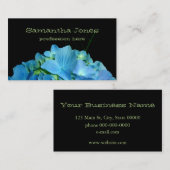 Carte De Visite Hydrangée bleue (Devant / Derrière)