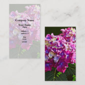 Carte De Visite Hydrangée rose (Devant / Derrière)