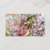 Carte De Visite Hydrangée Rose Pale Avec Bébé Respiration (Dos)