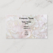 Carte De Visite Hydrangée Rose Pale Avec Bébé Respiration (Devant)