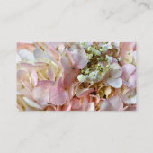Carte De Visite Hydrangée Rose Pale Avec Bébé Respiration (Dos)