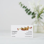 Carte De Visite Hydravion vintage (Debout devant)