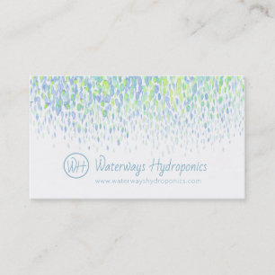 Carte De Visite Hydroponique aquarelle dérivée à base d'eau pou