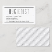 Carte de visite Hygiéniste Blanc Simple Moderne (Devant / Derrière)