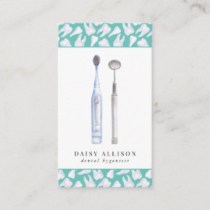 Carte De Visite Hygiéniste dentaire dentiste d'aquarelle