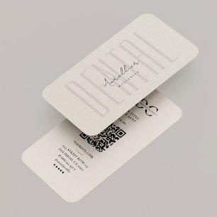 Carte De Visite Hygieniste dentaire minimaliste Sable Dentiste